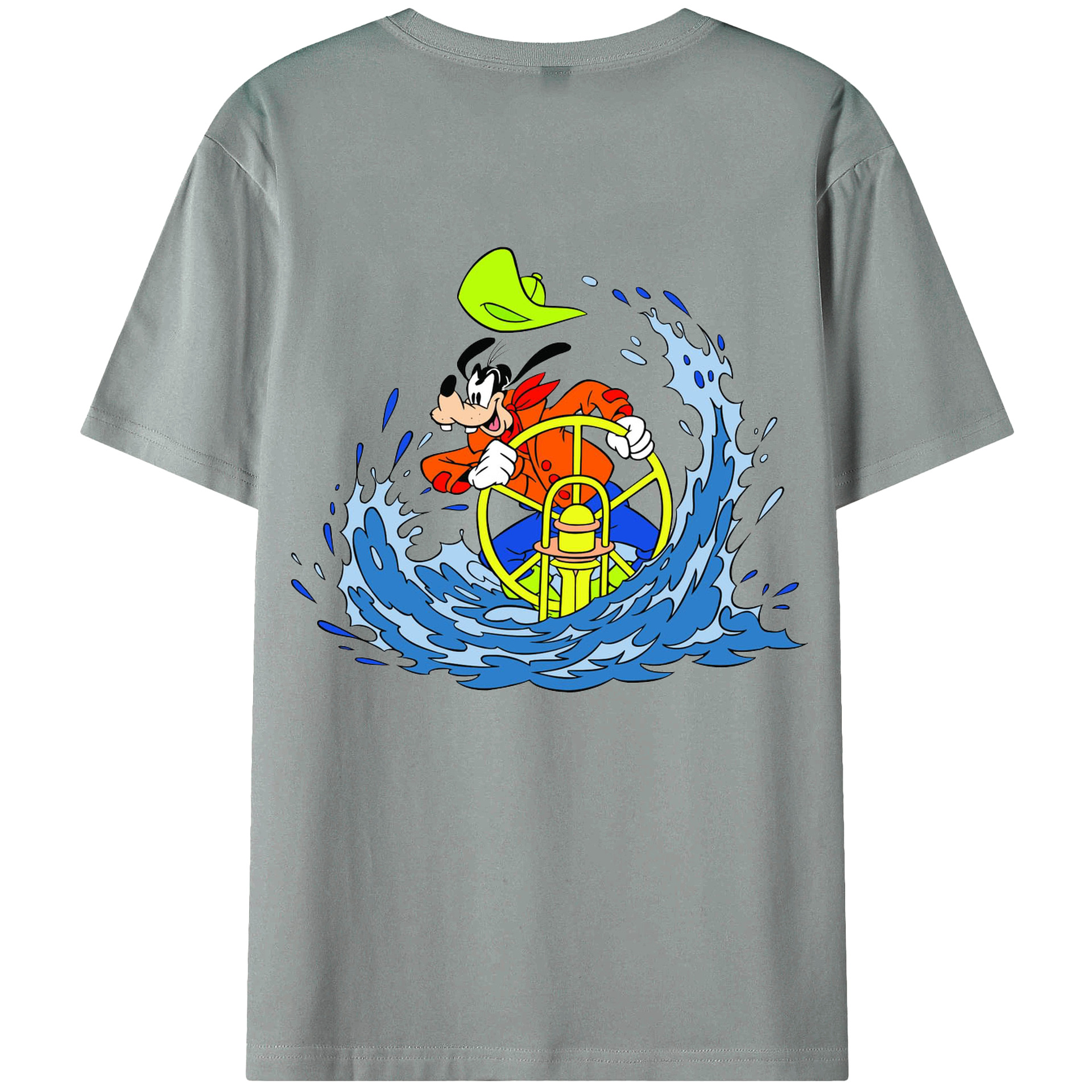 ミッキーマウス Mickey Mouse 綿100％ メンズ半袖Tシャツ（バックプリント） 通気性